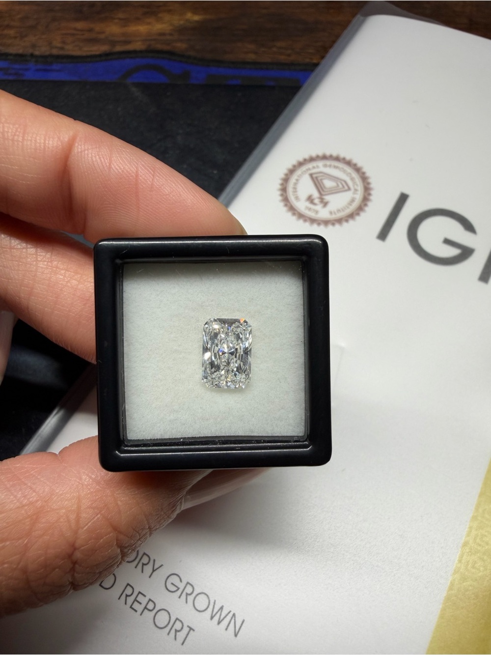 Radiant Cut 2.04 Carat  Lab-Grown Diamond IGI Certified